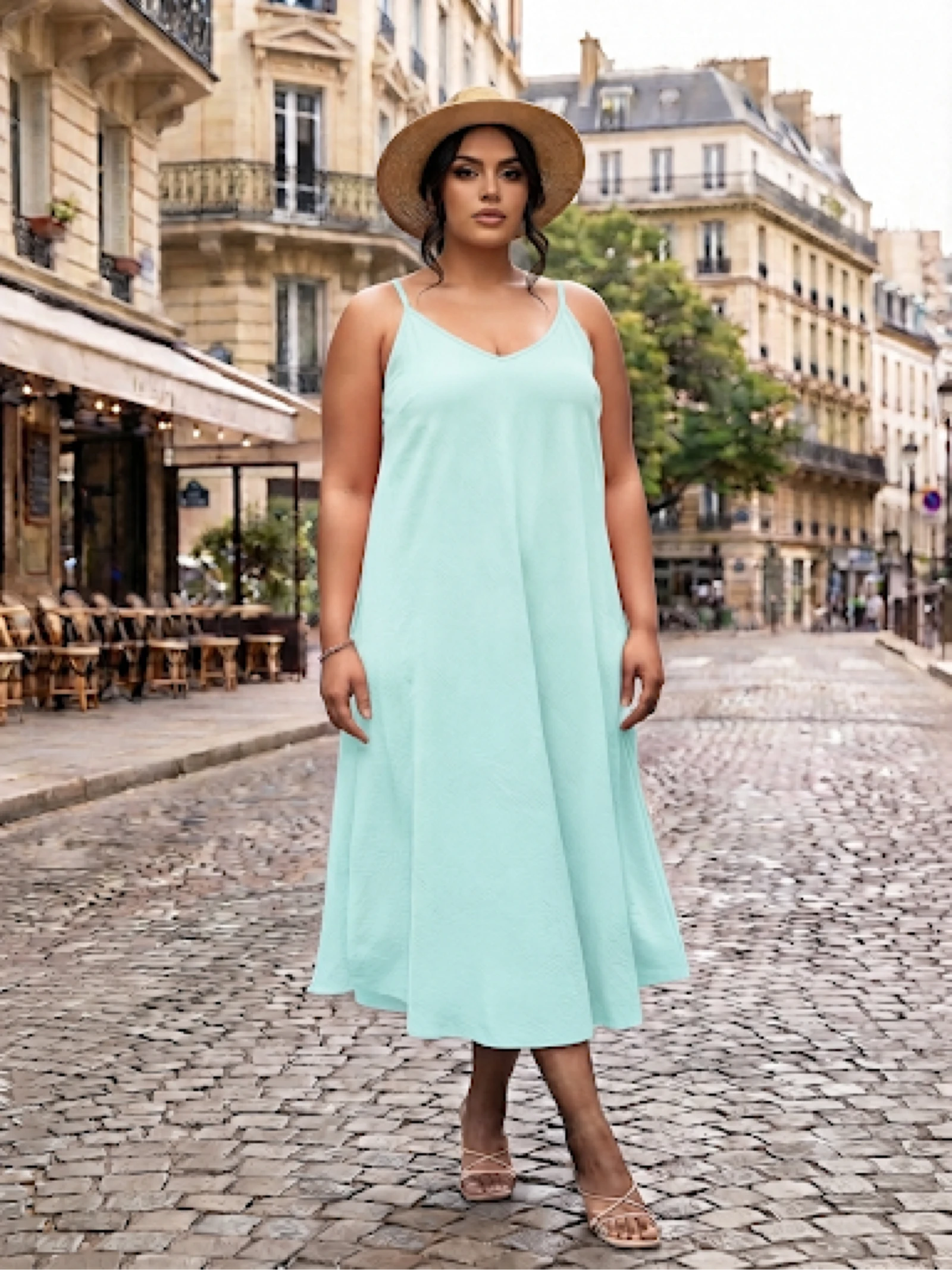 Robe turquoise taille unique 